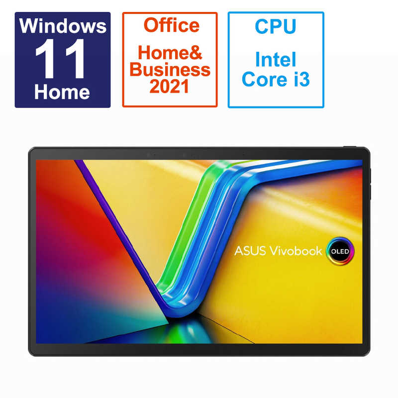 ASUS エイスース ASUS エイスース ノートパソコン Vivobook 13 Slate OLED (T3304) 0°ブラック  T3304GA-LQ025WS T3304GA-LQ025WS