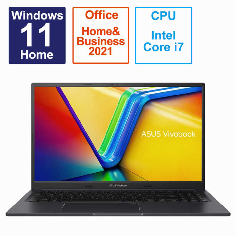 ASUS エイスース ASUS エイスース ノートパソコン Vivobook 15X [15.6型 /Windows11 Home /intel Core i7 /メモリ：16GB /SSD：512GB /Office HomeandBusiness /2023年4月モデル] インディーブラック  K3504ZA-BQ020WS K3504ZA-BQ020WS