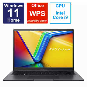 ASUS エイスース ノートパソコン Vivobook 14X [14.0型 /Windows11 Home /intel Core i9 /メモリ：16GB /SSD：1TB /WPS Office /2023年4月モデル] インディーブ