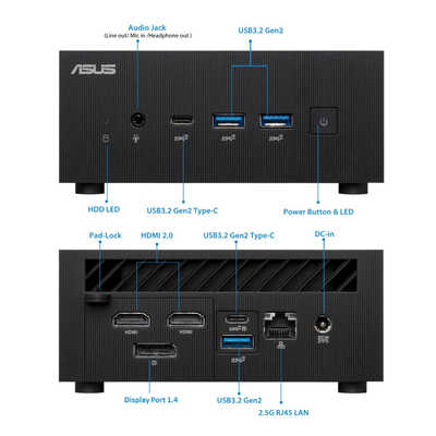 ASUS エイスース デスクトップパソコン ExpertCenter PN64 ブラック