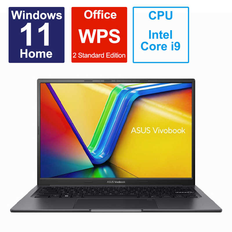 ASUS エイスース ASUS エイスース ノートパソコン Vivobook 14X [14.0型 /Windows11 Home /intel Core i9 /メモリ：16GB /SSD：512GB /WPS Office /2023年5月モデル] インディーブラック  K3405VC-NZ140W K3405VC-NZ140W