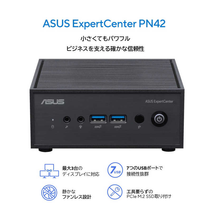 ASUS エイスース ASUS エイスース デスクトップパソコン Mini PC(Intel N100) ブラック (モニター無し) PN42-SN044AU PN42-SN044AU