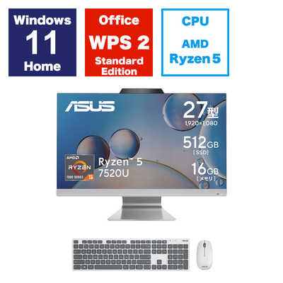 ASUS エイスース デスクトップパソコン ［27型 /AMD Ryzen5 /メモリ  