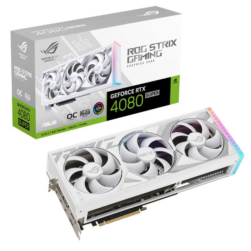 ASUS エイスース ASUS エイスース グラフィックボード GeForce RTXシリーズ 16GB RTX4080SUPER / ホワイト 「バルク品」 ROG-STRIX-RTX4080S-O16G-WHITE ROG-STRIX-RTX4080S-O16G-WHITE