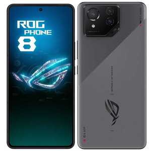 ASUS エイスース SIMフリースマートフォン Snapdragon 8 Gen 3 6.78型 メモリ/ストレージ：16GB/256GB レベルグレー ROG8-GY16R256