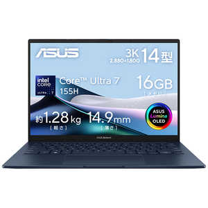ASUS  Ρȥѥ Zenbook 14 OLED [ 14 / Win11 Home / Core Ultra7 / 16GB / SSD1TB ] ݥ֥롼 UX3405MA-TU7161WSBL