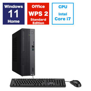 ASUS  ǥȥåץѥ Υ˥̵ /intel Core i7 /ꡧ32GB /SSD512GB 졼 S500SER-71440032512WPS
