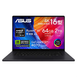 ASUS エイスース ノートパソコン ProArt P 16 [ Copilot+ PC / 16型 / Win11 Home / Ryzen 9 / メモリ64GB / SSD2TB ] ナノブラック H7606WI-AI9642R4070W