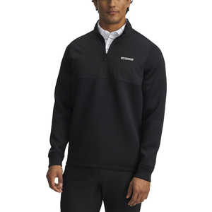 アンダーアーマー メンズ UA DRIVE PRO HYBRID 1/2 ZIP JACKET Black/Black LG 【返品交換不可】 6005666_25FW