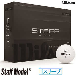 ウィルソン ゴルフボール STAFF MODEL スタッフモデル ［3球(1スリーブ)］ ホワイト 26STAFFMODEL