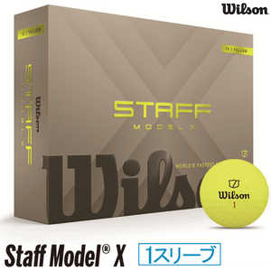 ウィルソン ゴルフボール STAFF MODEL X スタッフモデル X ［3球(1スリーブ)］ イエロー 26STAFFMODELX