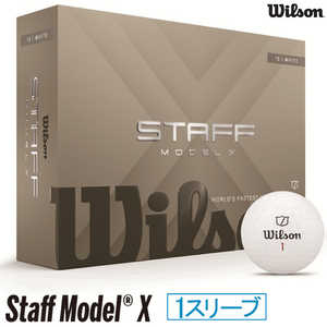 ウィルソン ゴルフボール STAFF MODEL X スタッフモデル X ［3球(1スリーブ)］ ホワイト 26STAFFMODELX