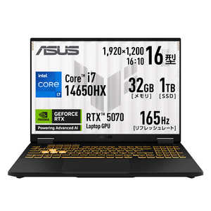 ASUS エイスース ゲーミングノートパソコン TUF Gaming F16 [ RTX 5070 / 16型 / Win11 Home / Core i7 / メモリ32GB / SSD1TB ] イェーガーグレー FX608JPR-I7R