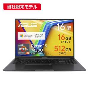 ASUS  Ρȥѥ Vivobook 16 [ 16 / Win11 Home / Ryzen 5 / 16GB / SSD512GB / Office ] ե֥å M1605YA-R5165BWS4