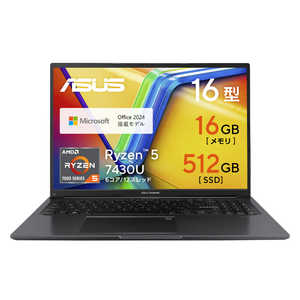 ASUS  Ρȥѥ Vivobook 16 [ 16 / Win11 Home / Ryzen 5 / 16GB / SSD512GB / Office ] ե֥å M1605YA-R5165BWS4