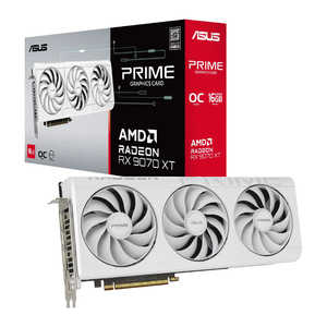 ASUS エイスース グラフィックボード (Radeon RX9070XT) ［Radeon RXシリーズ / 16GB］ 白 PRIME-RX9070XT-O16G-WHITE