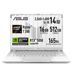 ASUS �G�C�X�[�X �Q�[�~���O�m�[�g�p�\�R�� TUF Gaming A14 [ RTX 5050 / 14�^ / Win11 Home / Ryzen 7 / 16GB / 512GB ] ���[�����C�g�z���C�g FA401UH-R7R5050