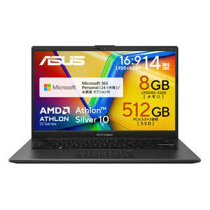 ASUS エイスース ノートPC ［14.0型 / Win11 Home / AMD Athlon / メモリ：8GB / SSD：512GB / M365 (24か月) or Office］ ミックスブラック E1404FA-A8512BWS