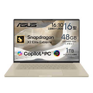 ASUS �G�C�X�[�X Zenbook SORA 16 �m16�^ / Win11 Home / Snapdragon X Elite / ������48GB / SSD1TB�n �U�u���X�L�[�x�[�W�� UX3607OA-GL481BE