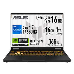 ASUS �G�C�X�[�X �Q�[�~���O�m�[�g�p�\�R�� TUF Gaming F16 �m16.0�^ / Windows11 Home / intel Core i7 / �������F16GB / SSD�F1TB�n �C�F�[�K�[�O���[ FX608JP