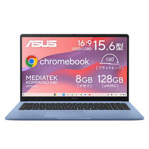 ASUS �G�C�X�[�X �m�[�g�p�\�R�� Chromebook CM15 [ 15.6�^ / Chrome OS / MediaTek / ������8GB / eMMC128GB ] �t�@�u���b�N�u���[ CM1505CM4A-8128BU
