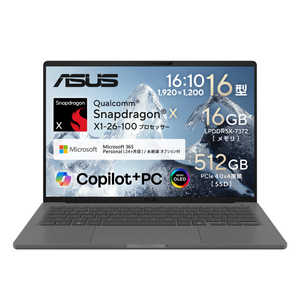 ASUS �G�C�X�[�X �m�[�g�p�\�R�� Zenbook SORA 16 �A�C�X�����h�O���[ UX3607QA-PU16570GRS