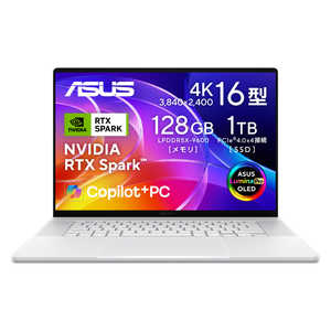 ASUS �G�C�X�[�X �m�[�gPC ProArt P16 �mNvidia RTX Spark N1X / �������F128GB / SSD�F1TB / Win11 Pro / 16.0�^�n �l�I�z���C�g H7607BA-NX1281WHP