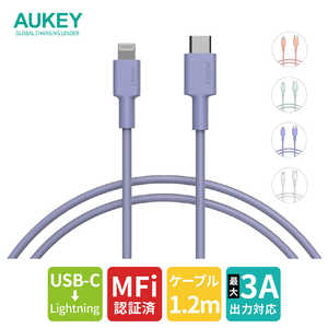 AUKEY ケーブル  Impulse Series USB-C to Lightning PD対応 [1.2m] CB-CL13-PL