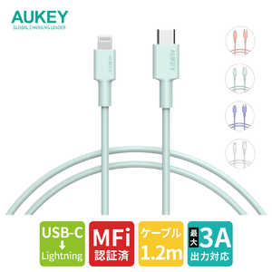 AUKEY（オーキー） ケーブル Impulse Series USB-C to Lightning PD対応 [1.2m] Green CBCL13GN