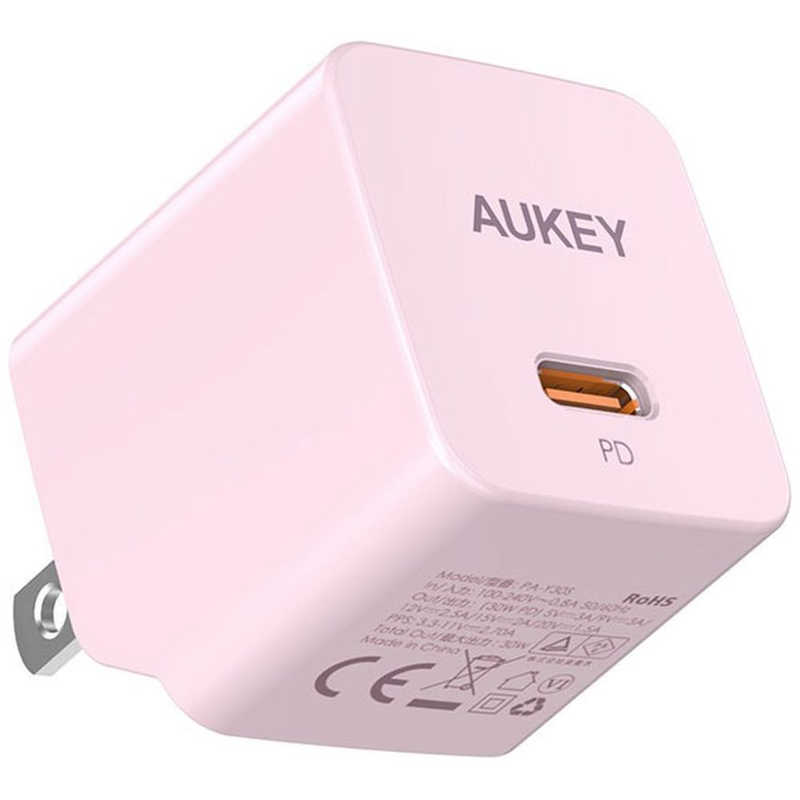 AUKEY AUKEY ACアダプタ Type－C 30W PD ピンク PA-Y30S PA-Y30S