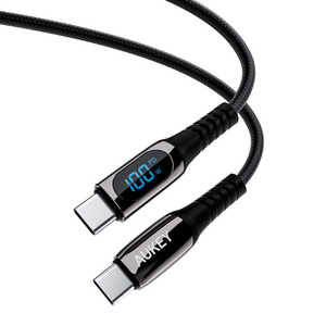 AUKEY ֥ Impulse Series CB-CC13 ֥å USB-C to C ǥɽ 100W [1.0m /USB Power Deliveryб] CBCC13BK
