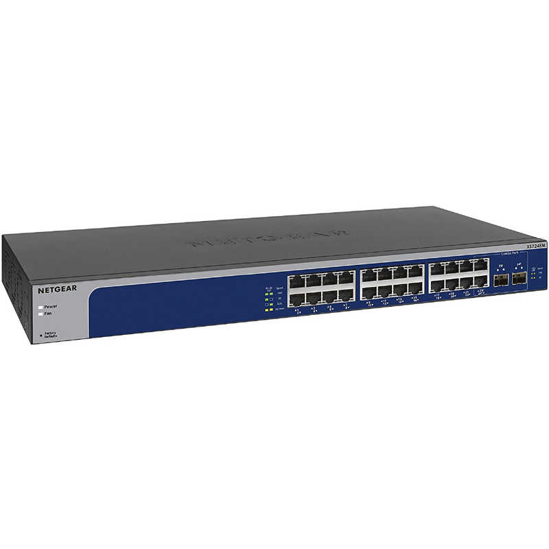 NETGEAR NETGEAR XS724EM マルチギガ対応10Gx24ポート アンマネージプラス スイッチ XS724EM-100AJS XS724EM-100AJS