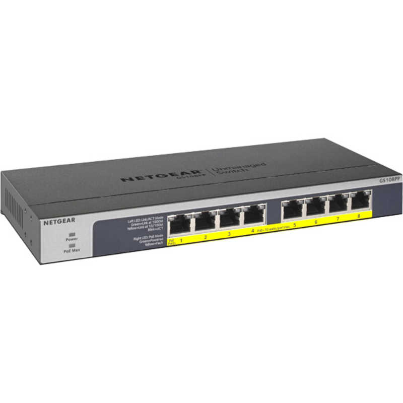 NETGEAR NETGEAR スイッチングハブ[8ポート /Giga対応] GS108PP GS108PP-100AJS GS108PP-100AJS