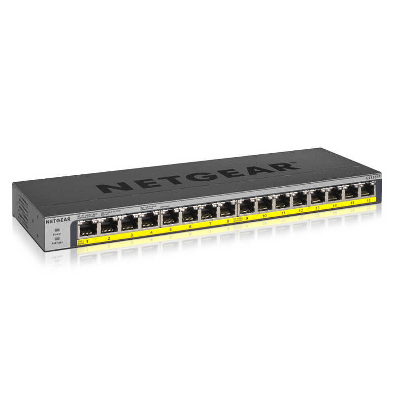 NETGEAR NETGEAR スイッチングハブ[16ポート･Gigabit対応･ACアダプタ] アンマネージスイッチ GS116PP-100AJS GS116PP-100AJS
