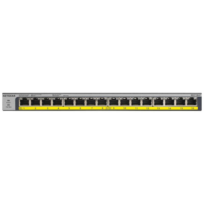 NETGEAR NETGEAR スイッチングハブ ［16ポート /1Giga対応 /PoE＋給電 /ACアダプタ］ GS116LP GS116LP-100AJS GS116LP-100AJS
