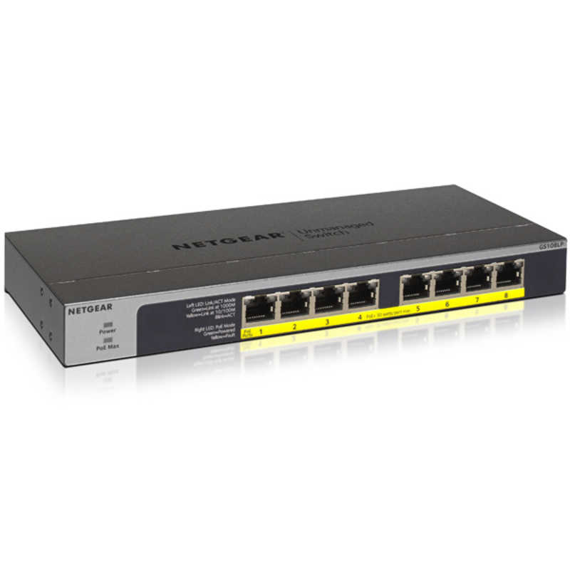NETGEAR NETGEAR スイッチングハブ GS108LP[8ポート/Gigabit対応] アンマネージプラススイッチ GS108LP-100AJS GS108LP-100AJS