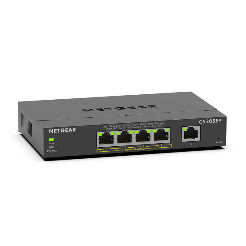 NETGEAR NETGEAR PoE＋対応 (63W) ギガビット5ポートアンマネージプラススイッチ GS305EP-100JPS GS305EP-100JPS