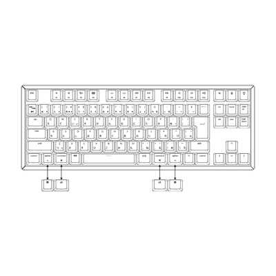 キークロン Keychron K8 ワイヤレス・メカニカルキーボード WHITE LED