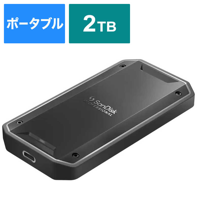 SANDISKPROFESSIONAL SANDISKPROFESSIONAL 外付けSSD PROG40 SSD(防塵防水) ブラック SDPS31H-002T-GBCND SDPS31H-002T-GBCND