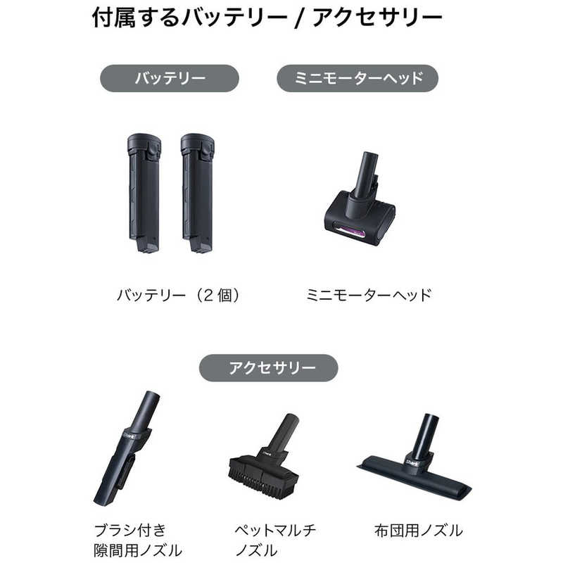 SHARK SHARK スティッククリーナー  EVOPOWER SYSTEM iQ+ モーヴグレイ [自動ゴミ収集ドック付] CS851JMVAE CS851JMVAE