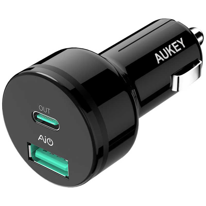 AUKEY AUKEY カーチャージャー Expedition Duo PD 39W [USB-A 1ポート/Type-C 1ポート] ブラック CC-Y7-BK CC-Y7-BK