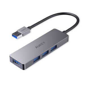 AUKEY USB-Aハブ グレー [バスパワー /4ポート /USB3.0対応] Grey CBH36GY