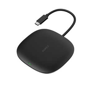 AUKEY ワイヤレス充電式[USB-C オス→メス HDMI / USB-Ax2 / USB-Cx1] USB-Cハブ USB PD対応 ブラック Black CBC70BK