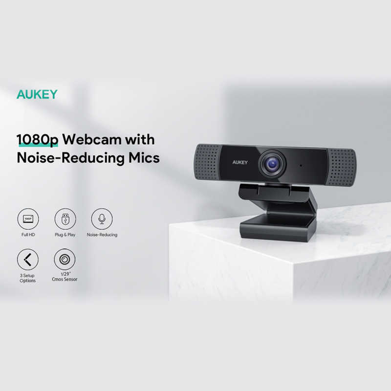 AUKEY AUKEY ウェブカメラ FHD 1080p Live Streaming Camera マイク内蔵 PC-LM1E PC-LM1E