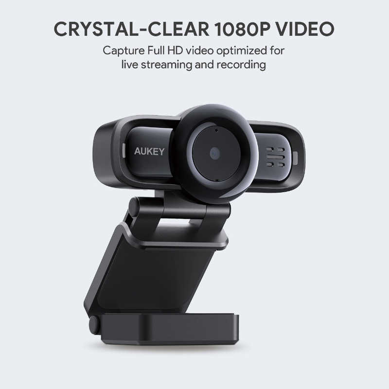 AUKEY AUKEY ウェブカメラ FHD 1080p Live Streaming Camera マイク内蔵 PC-LM3 PC-LM3