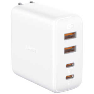 AUKEY（オーキー） USB充電器 Omnia Mix4 100W [USB-A 2ポート/USB-C 2ポート] ホワイト White PAB7WT
