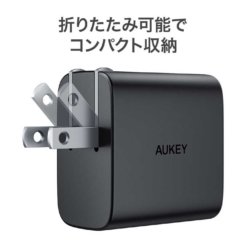 AUKEY AUKEY USB充電器 Swift Duo 32W PD対応 [USB-A 1ポート/USB-C 1ポート] ブラック PA-F3S-BK PA-F3S-BK