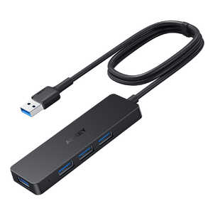 AUKEY USB-Aハブ ブラック [USB3.0対応 /4ポート /バスパワー] CB-H37-BK