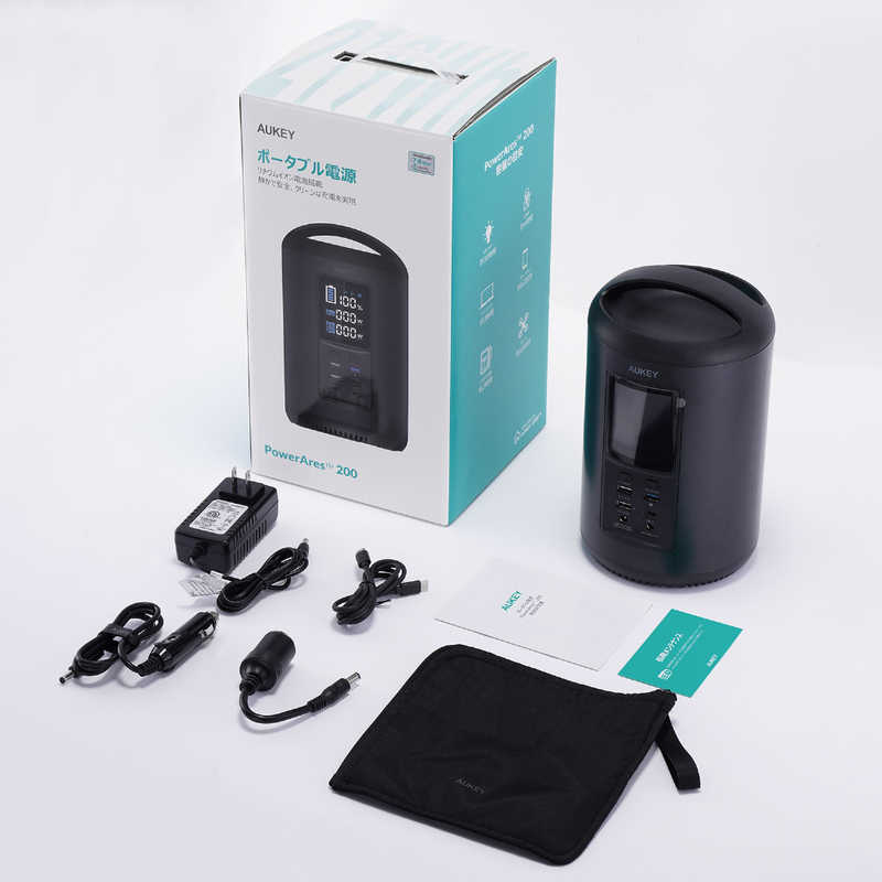 AUKEY AUKEY ポータブル電源 Power Ares 200 [219Wh /6出力 /ソーラーパネル(別売)]  PS-ST02 PS-ST02