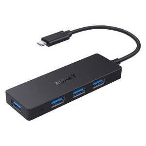 AUKEY USB-C → USB-A 変換ハブ ブラック [USB3.0対応 /4ポート /バスパワー] Black CBC64BK